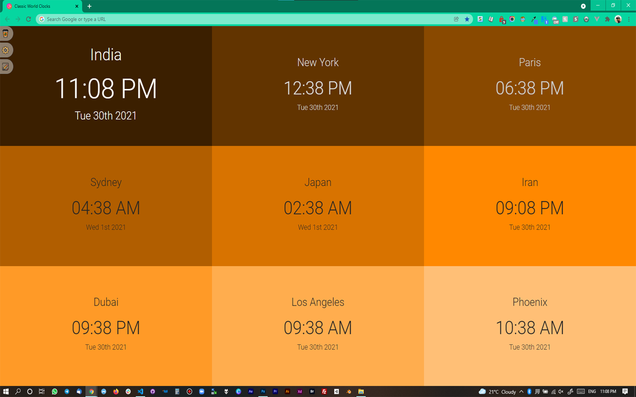 World Clocks - Browser Extension